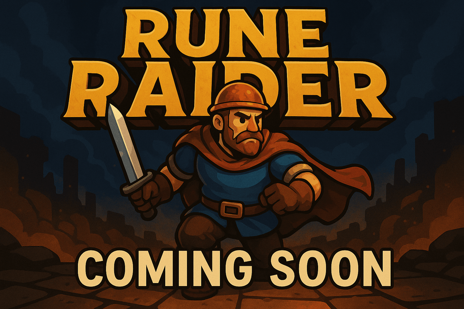 Rune Raider character inside glowing rune chambers